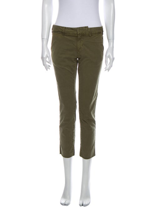 Nili Lotan Low-Rise Straight Leg Jeans Green