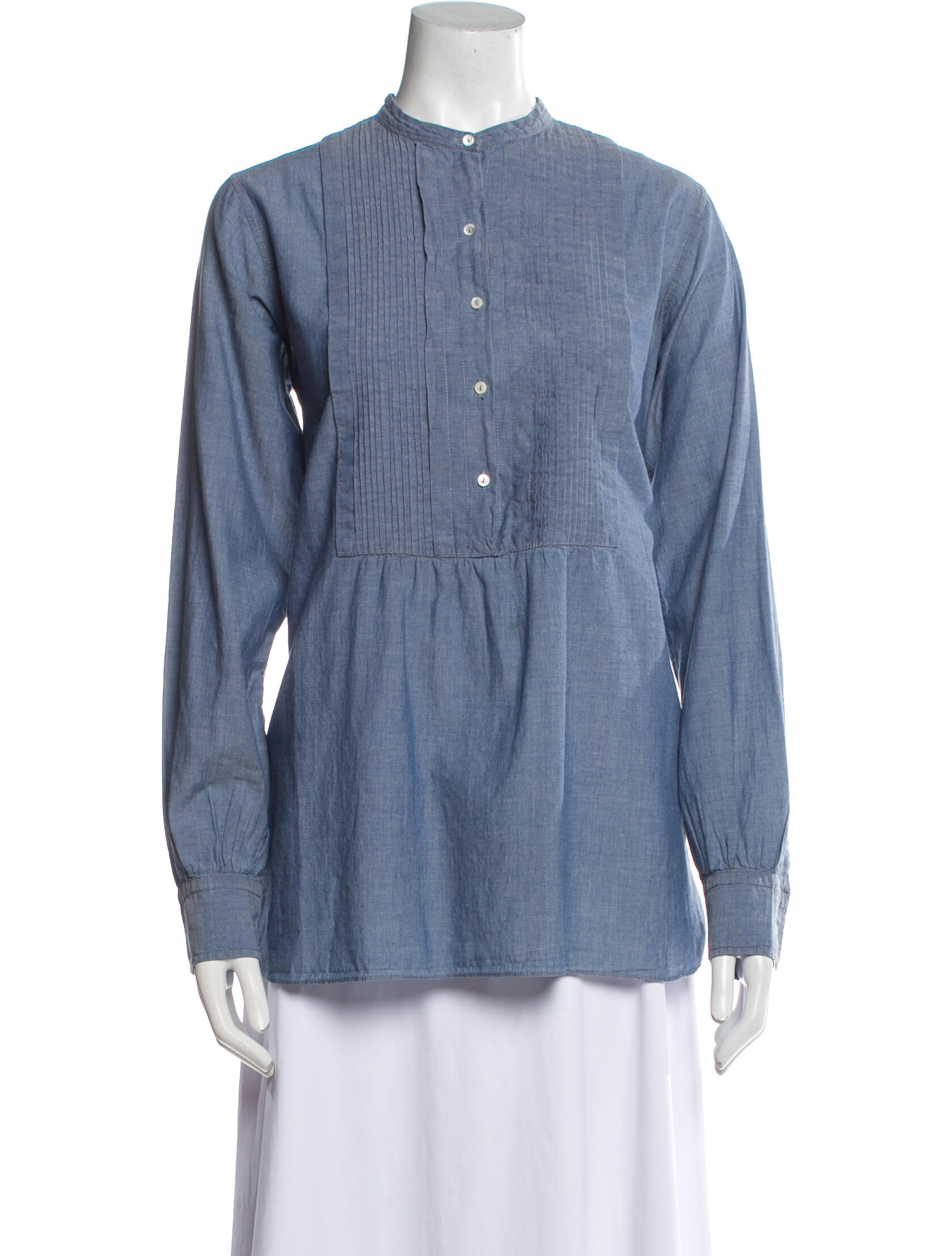 Steven Alan Long Sleeve Button-Up Top - Blue Tops, Clothing ...
