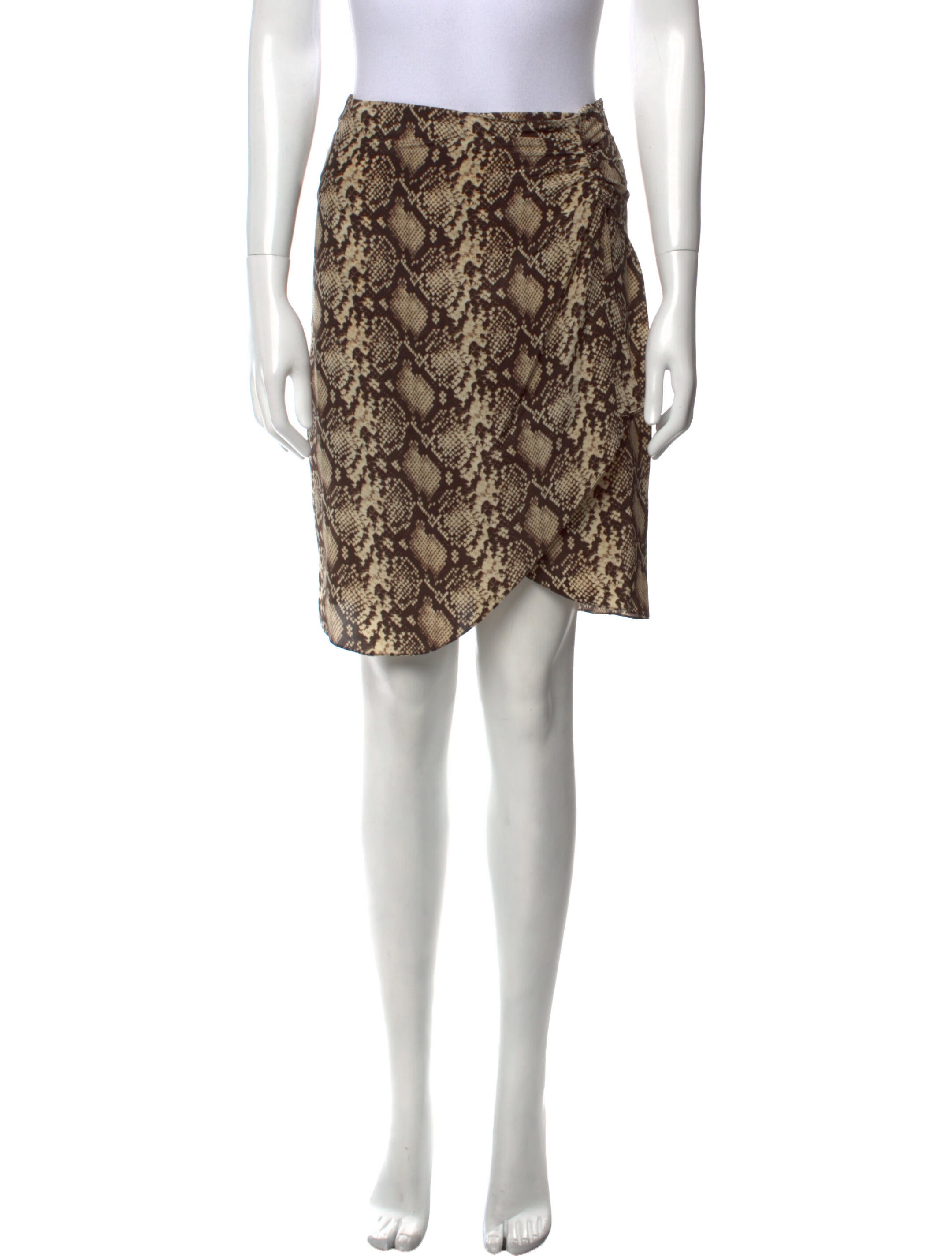 Nili Lotan Animal Print Knee-Length Skirt