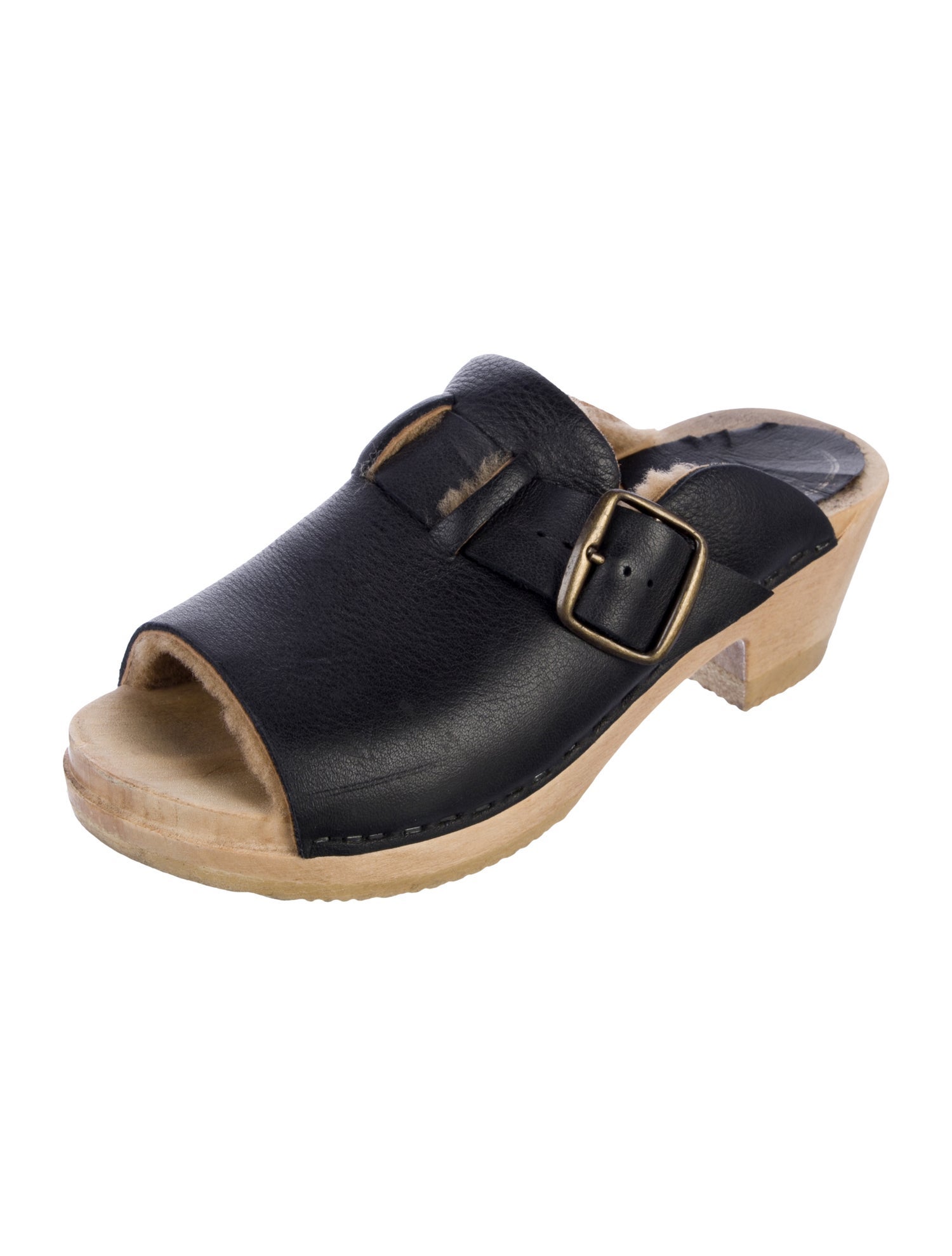No.6 Leather Slides