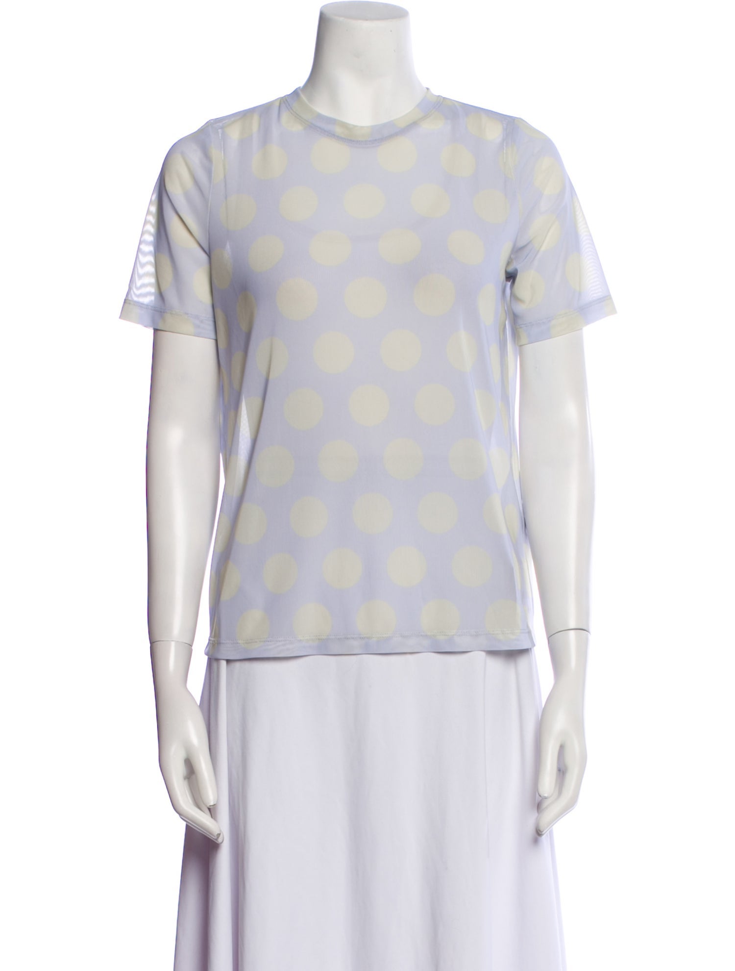 No.6 Polka Dot Print Crew Neck T-Shirt