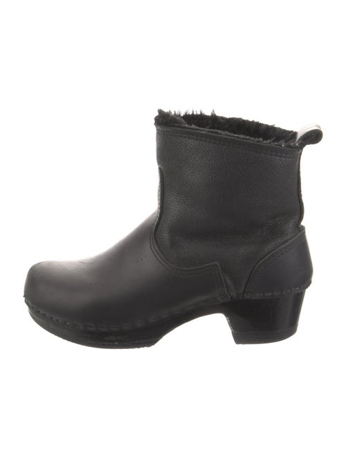 No.6 Leather Fur Trim Rain Boots