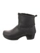 No.6 Leather Fur Trim Rain Boots