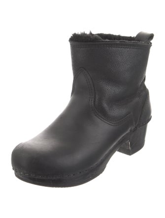 No.6 Leather Fur Trim Rain Boots