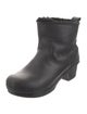 No.6 Leather Fur Trim Rain Boots