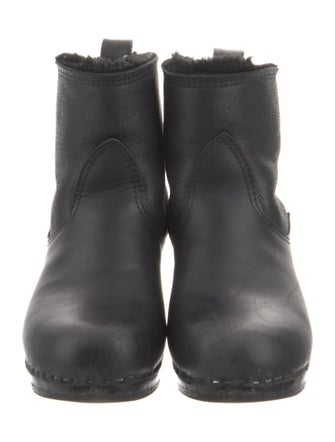 No.6 Leather Fur Trim Rain Boots