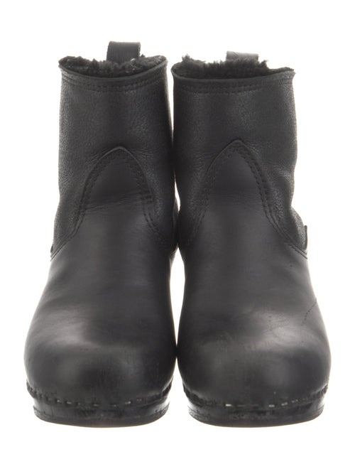 No.6 Leather Fur Trim Rain Boots