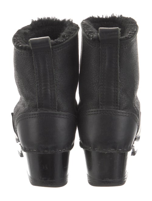 No.6 Leather Fur Trim Rain Boots