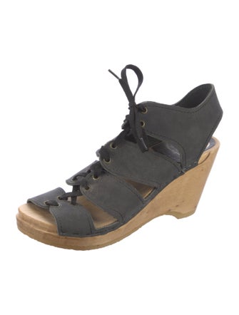 No.6 Leather Cutout Accent Gladiator Sandals