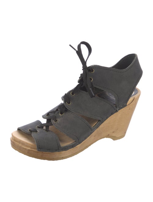 No.6 Leather Cutout Accent Gladiator Sandals