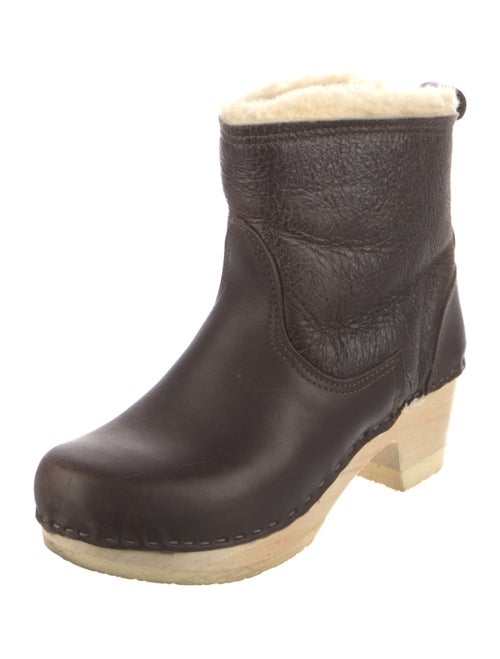 No.6 Leather Fur Trim Rain Boots