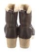 No.6 Leather Fur Trim Rain Boots