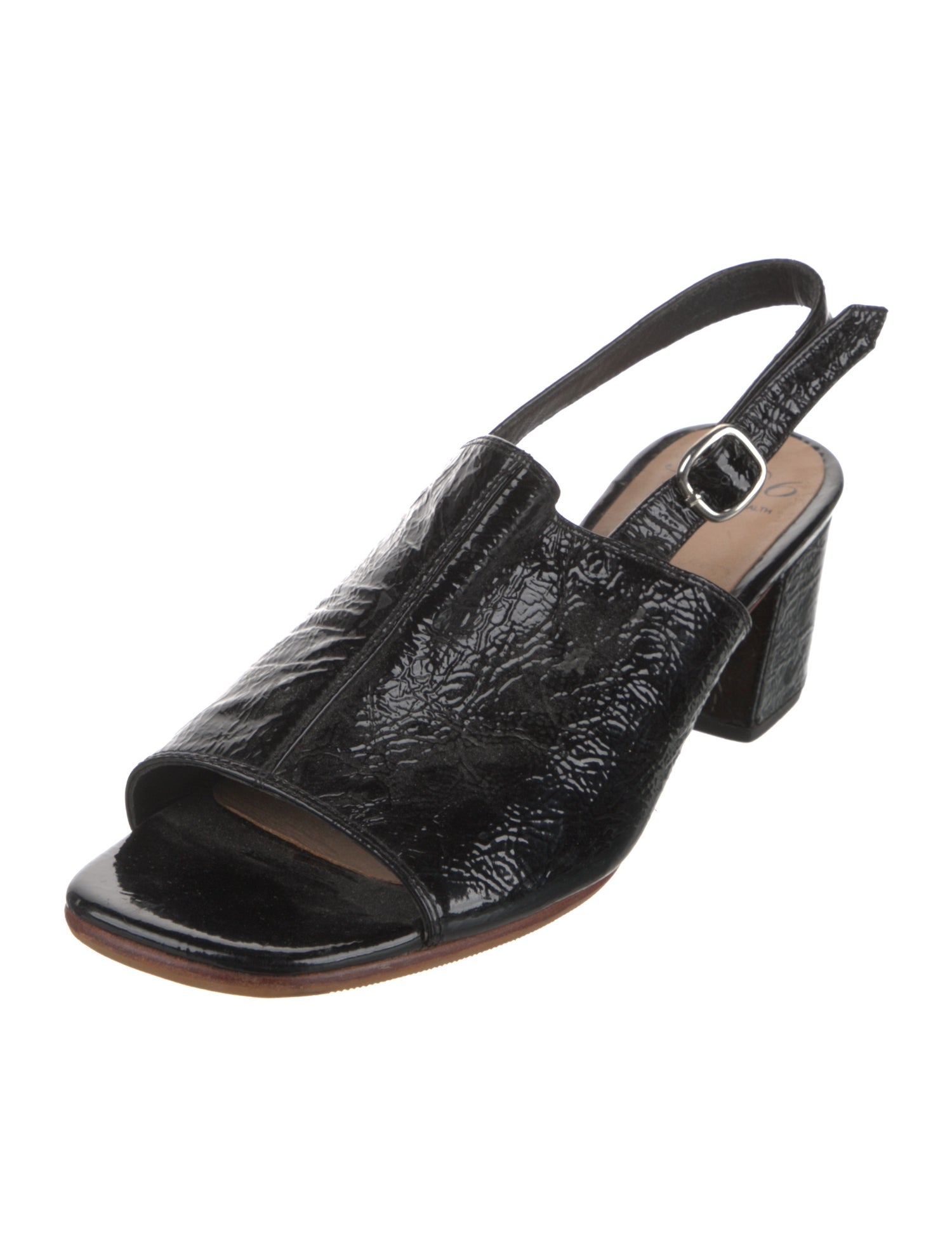 No.6 Patent Leather Slingback Sandals