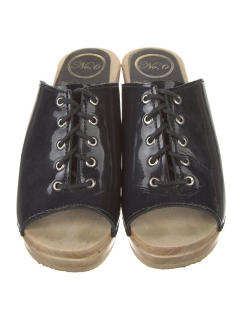 No.6 Patent Leather Slides