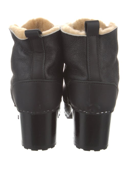 No.6 Leather Fur Trim Lace-Up Boots