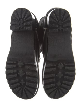 No.6 Leather Fur Trim Lace-Up Boots