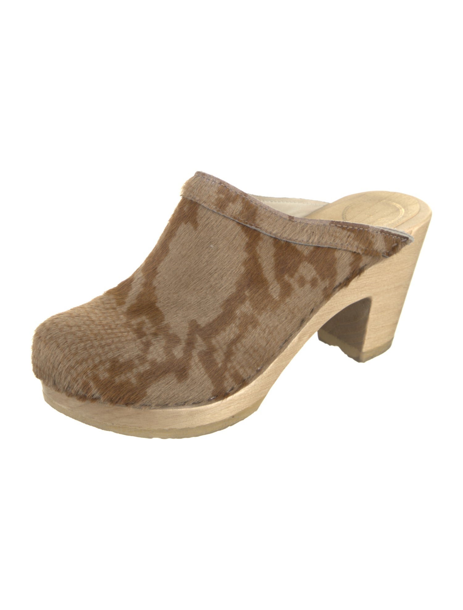 No.6 Ponyhair Animal Print Mules