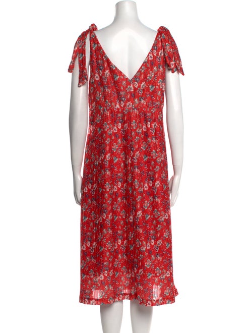 No.6 Floral Print Midi Length Dress