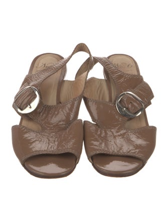 No.6 Patent Leather Slingback Sandals