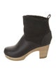 No.6 Leather Fur Trim Boots