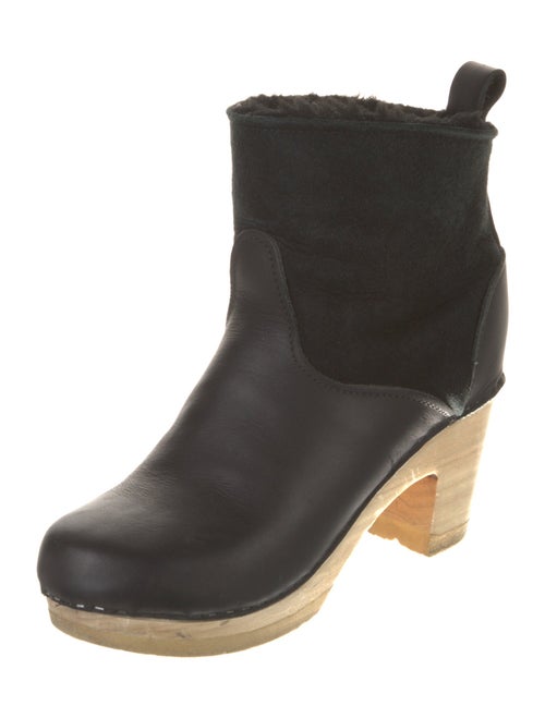 No.6 Leather Fur Trim Boots