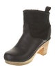 No.6 Leather Fur Trim Boots