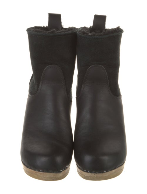 No.6 Leather Fur Trim Boots