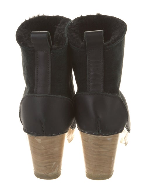 No.6 Leather Fur Trim Boots