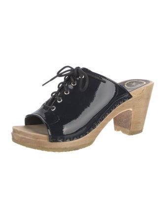 No.6 Patent Leather Slides