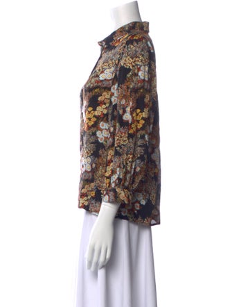 No.6 Printed Three-Quarter Sleeve Blouse