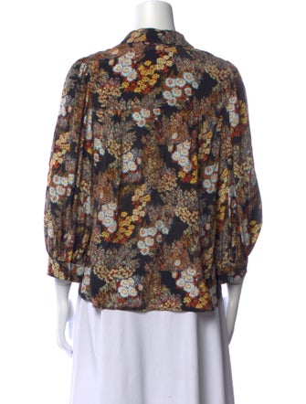 No.6 Printed Three-Quarter Sleeve Blouse