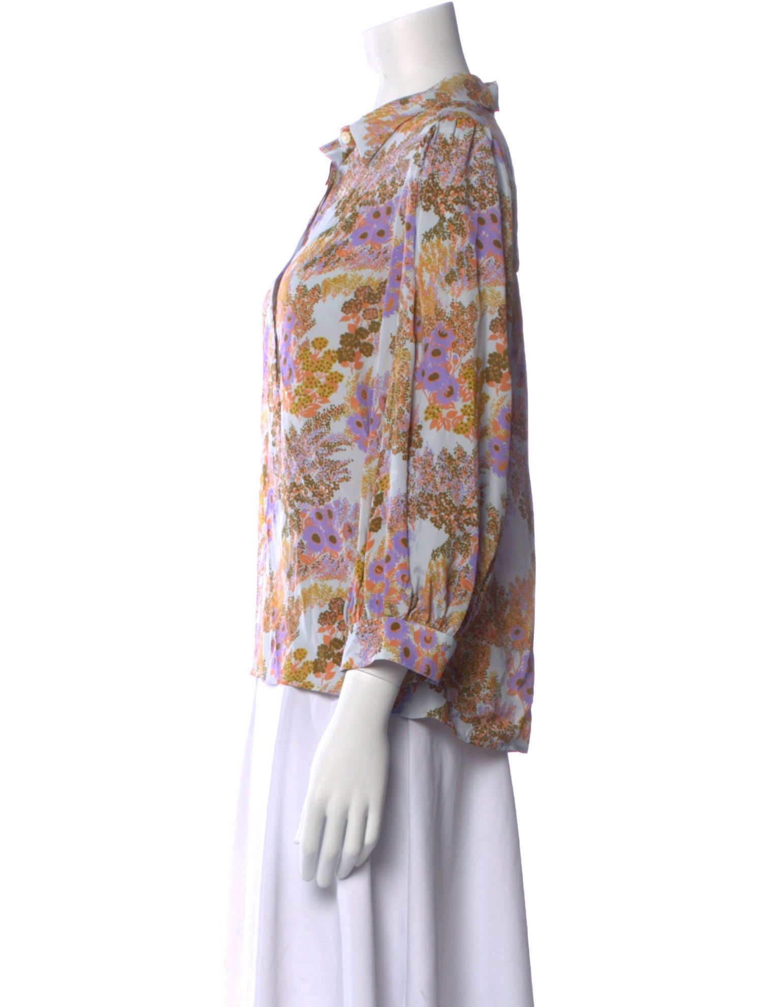 No.6 Printed Three-Quarter Sleeve Blouse