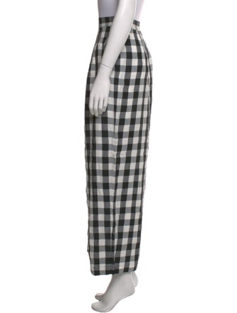 No.6 Plaid Print Wide Leg Pants