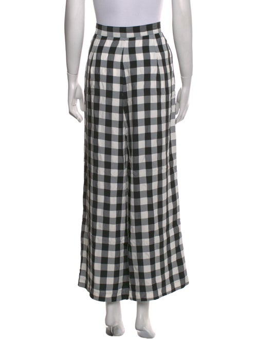 No.6 Plaid Print Wide Leg Pants