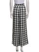 No.6 Plaid Print Wide Leg Pants