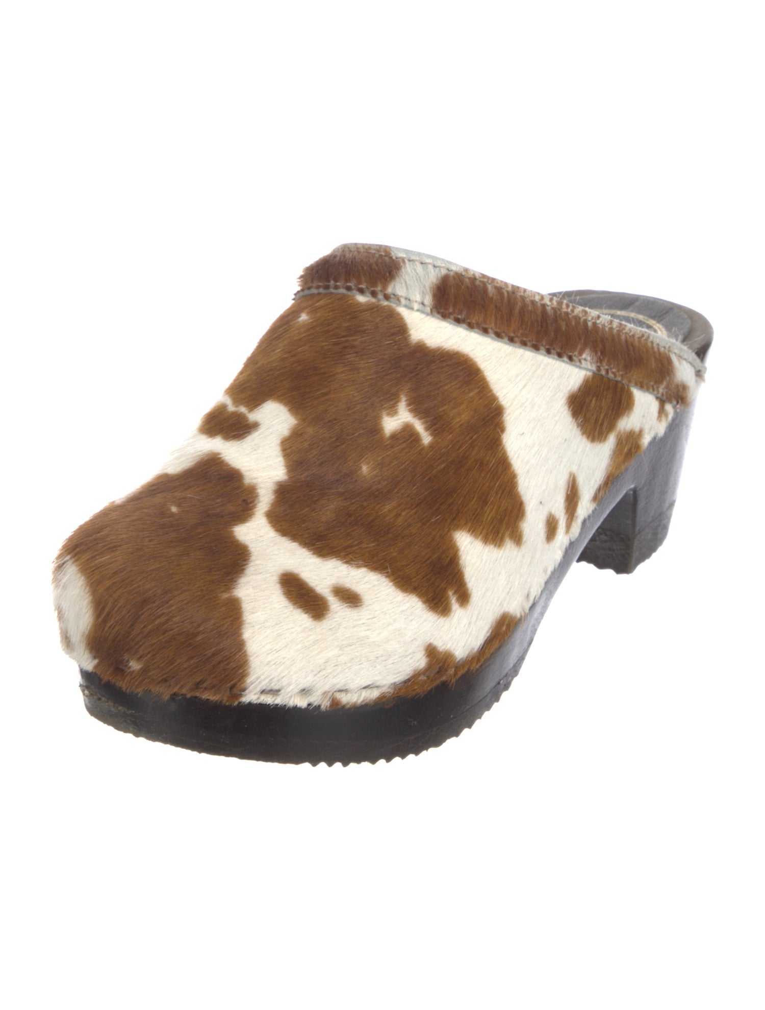 No.6 Ponyhair Animal Print Mules