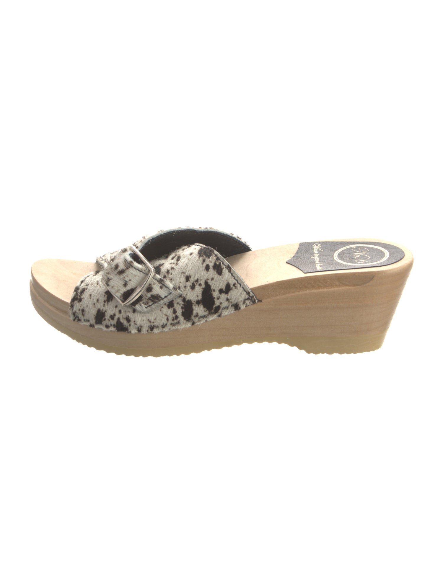 No.6 Ponyhair Animal Print Slingback Flats