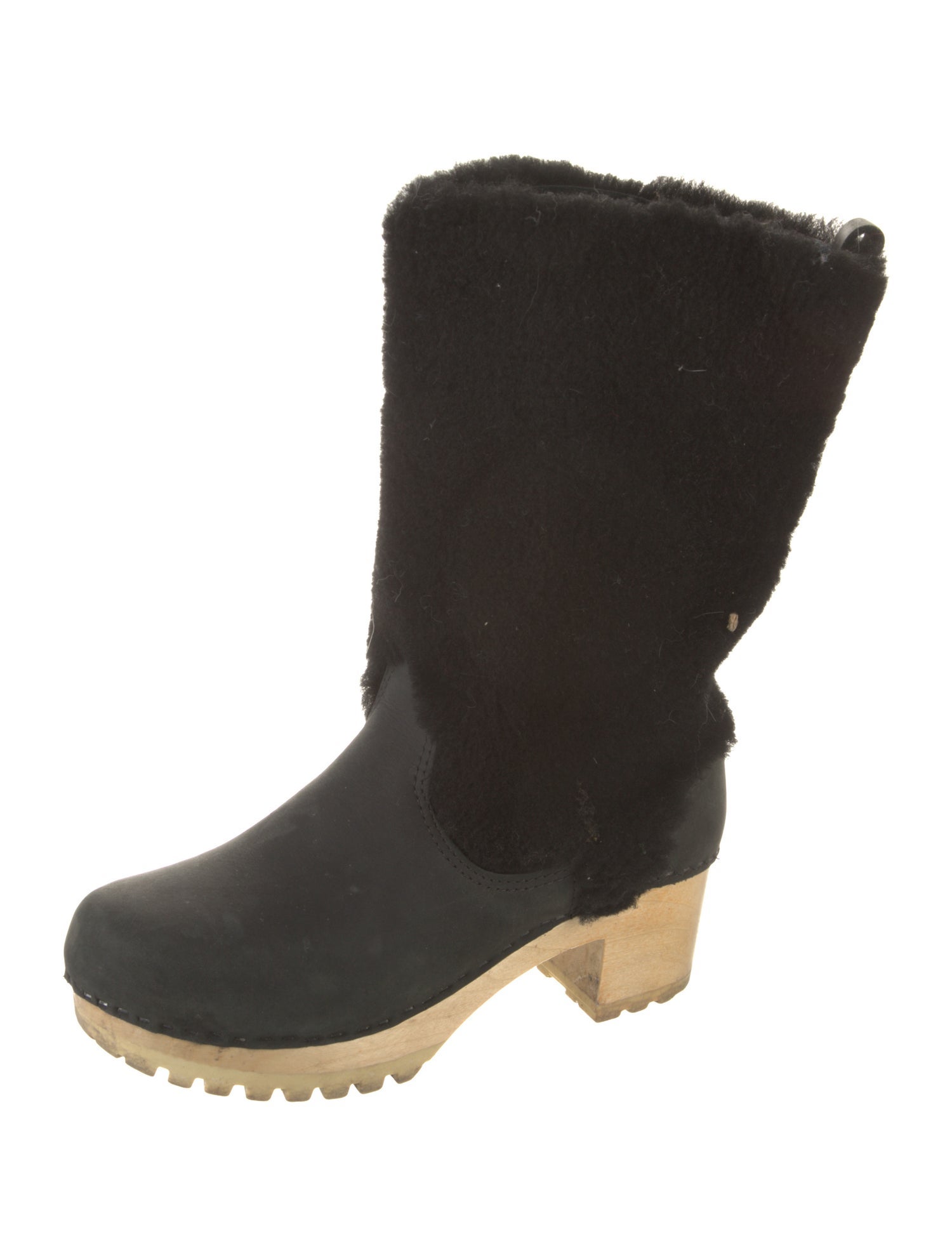 No.6 Shearling Faux Fur Trim Boots