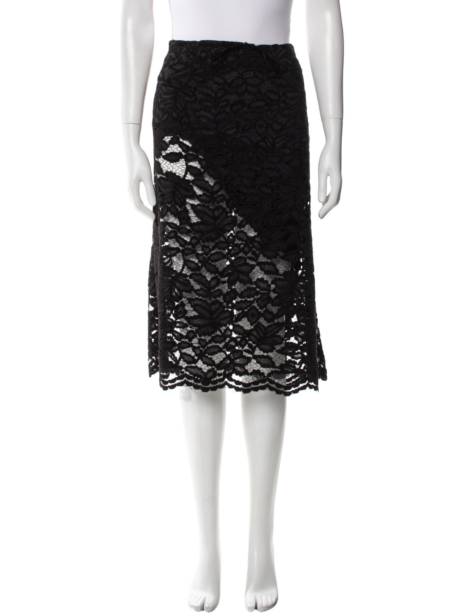 No.6 Lace Pattern Knee-Length Skirt