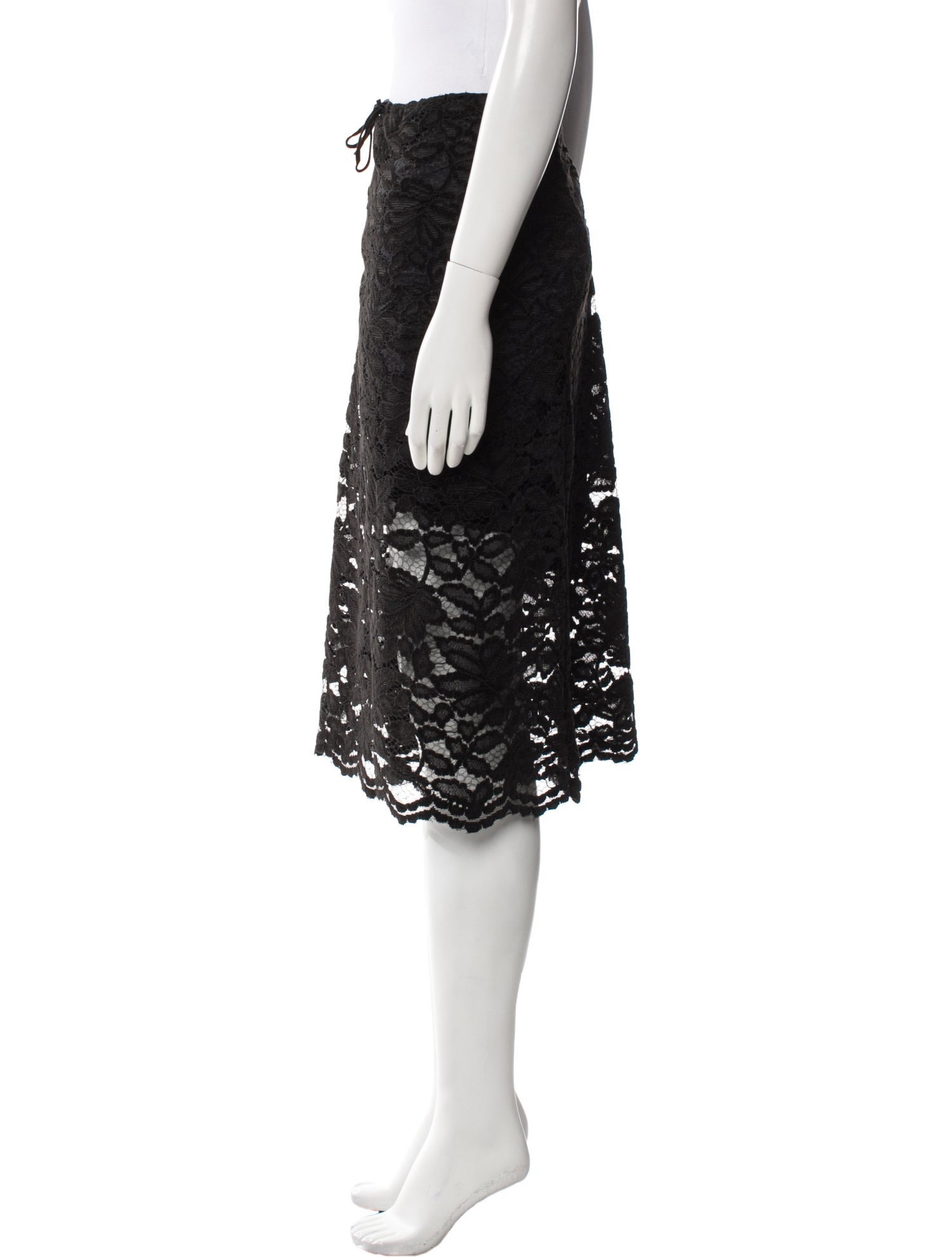 No.6 Lace Pattern Knee-Length Skirt