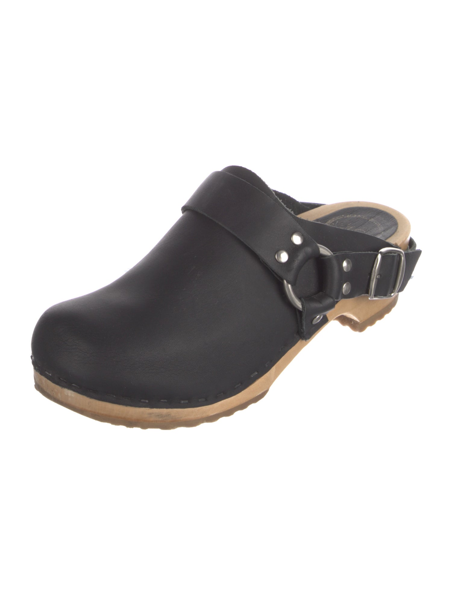 No.6 Leather Colorblock Pattern Mules