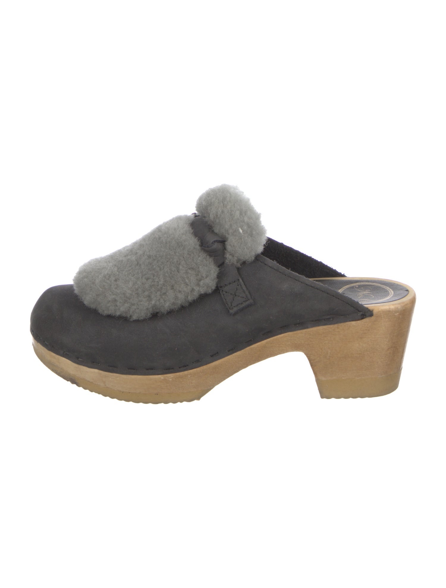 No.6 Suede Colorblock Pattern Mules