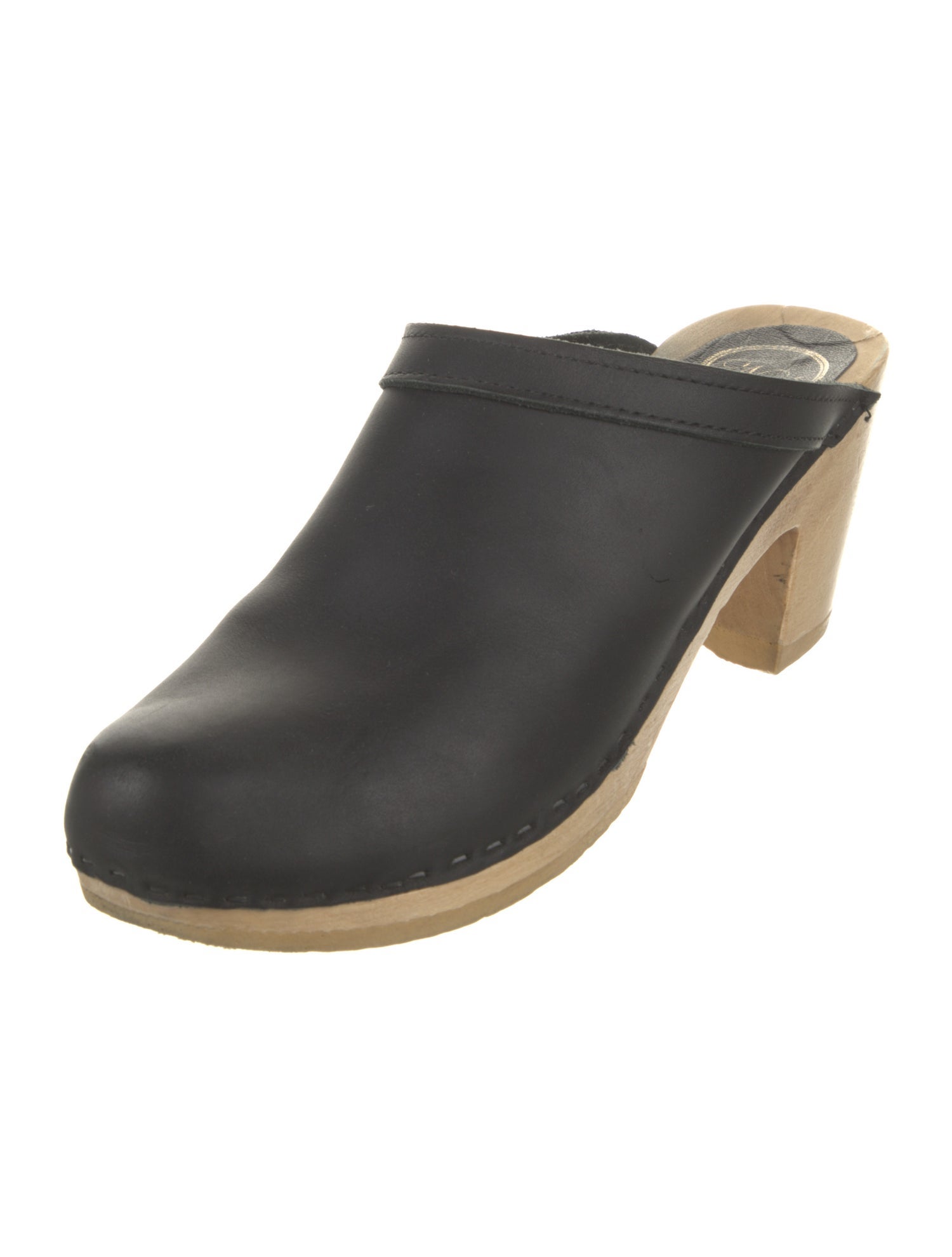 No.6 Leather Colorblock Pattern Mules