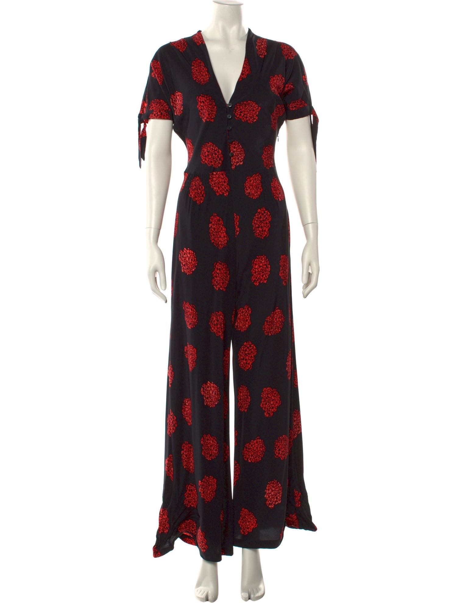 No.6 Silk Polka Dot Print Jumpsuit