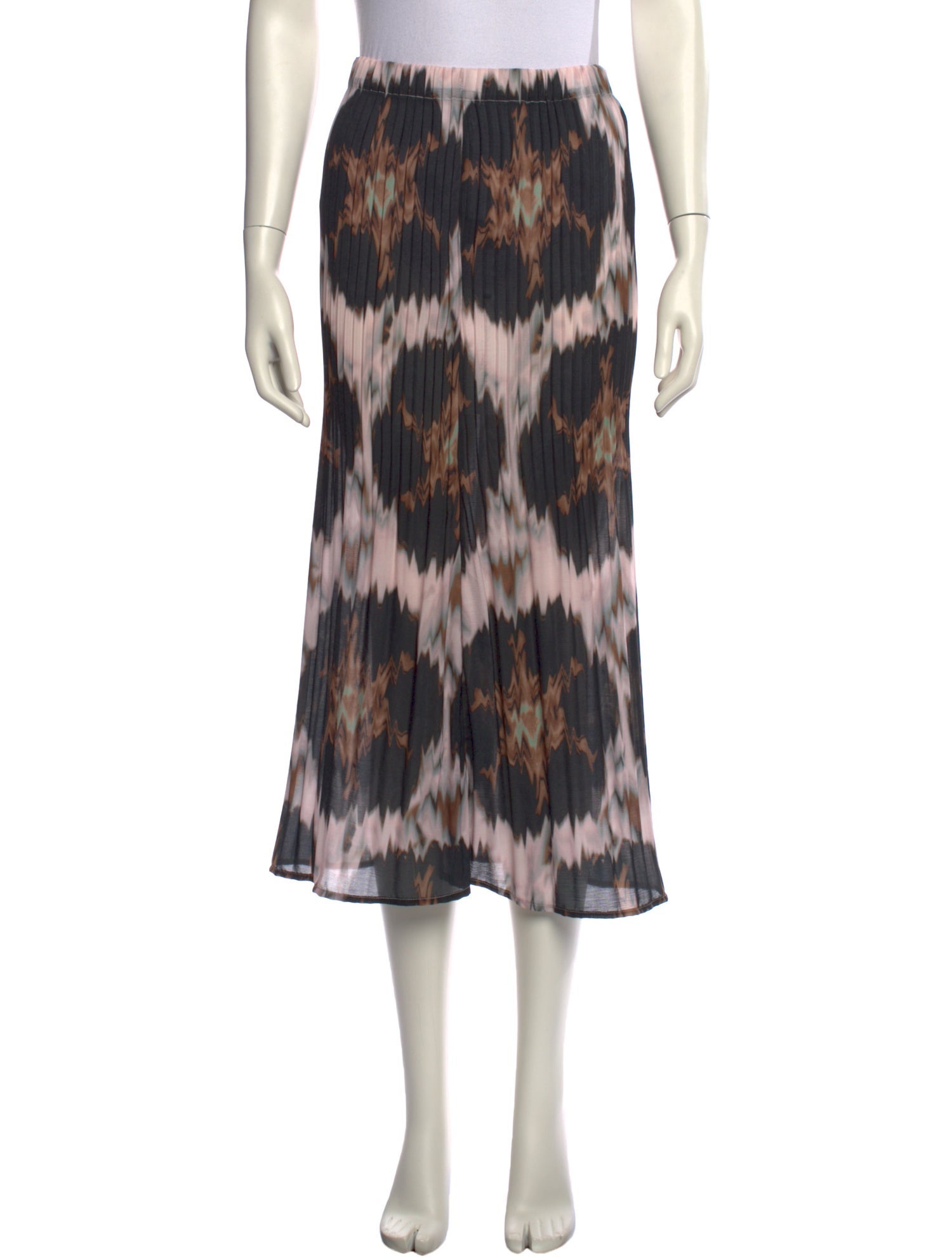 No.6 Animal Print Midi Length Skirt