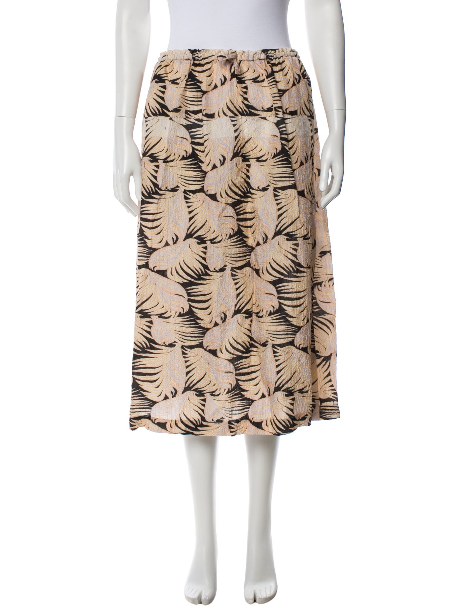 No.6 Printed Midi Length Skirt