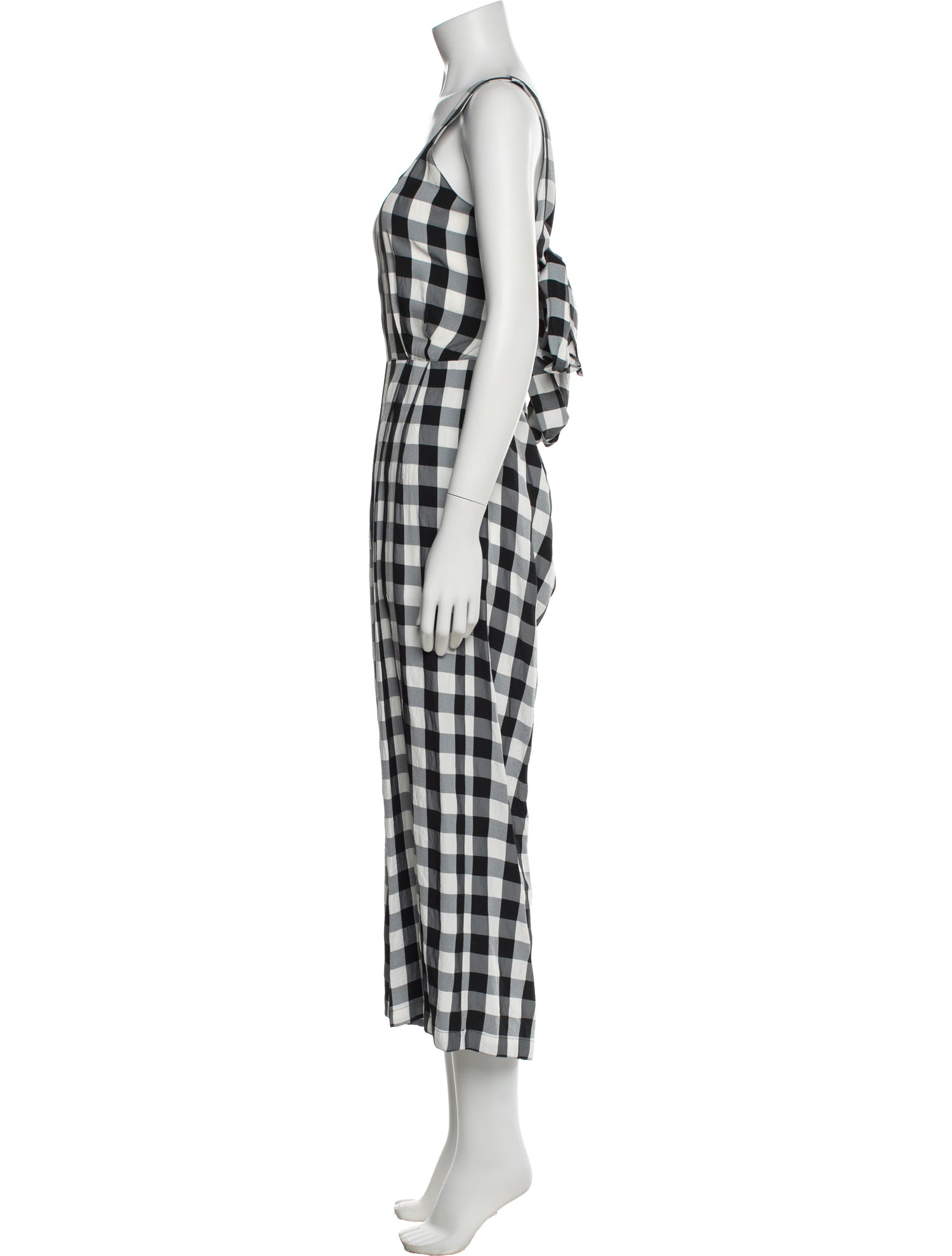 No.6 Linen Plaid Print Jumpsuit