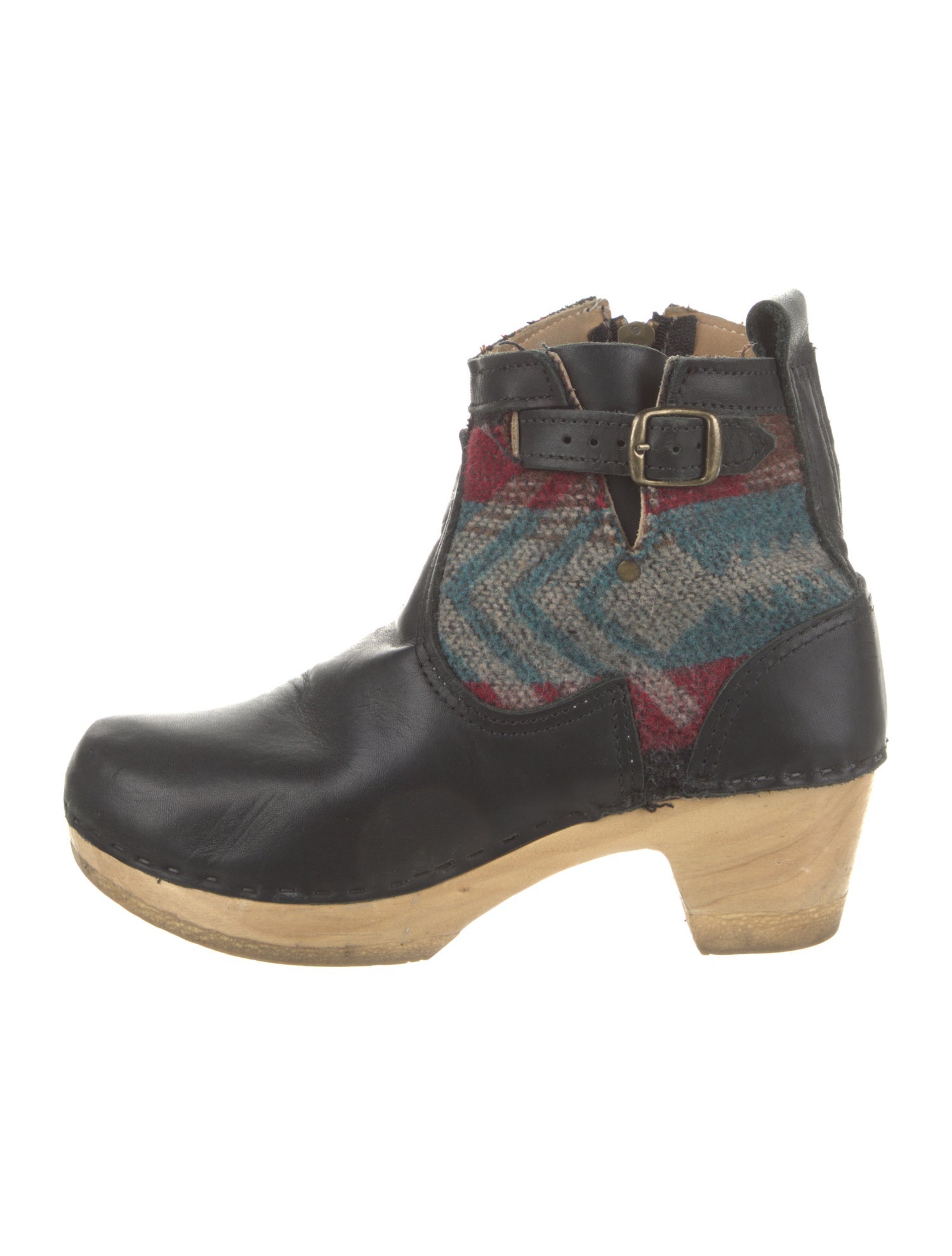 No. 6 Store Leather Printed Moto Boots