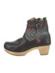 No. 6 Store Leather Printed Moto Boots