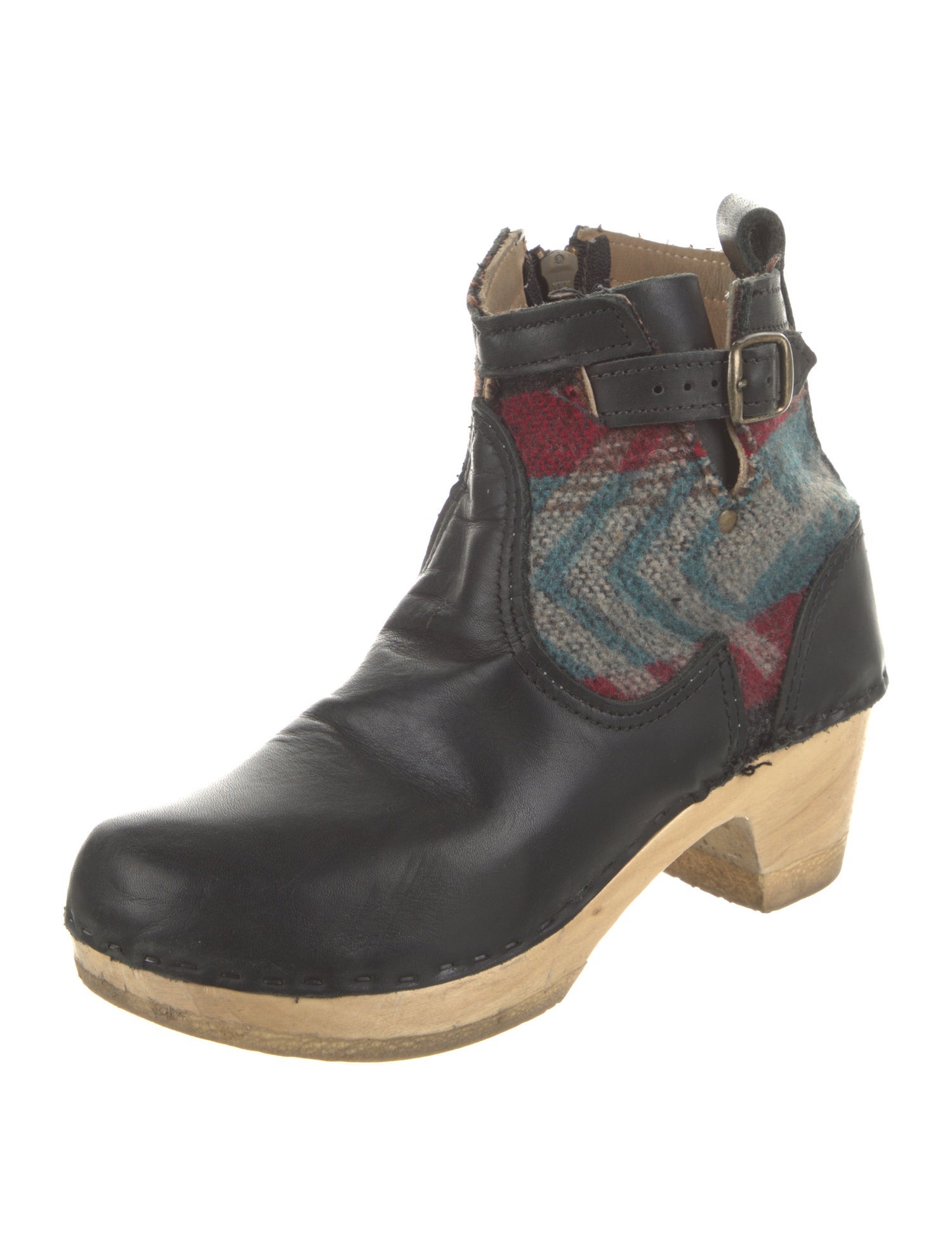 No. 6 Store Leather Printed Moto Boots